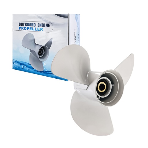 [559-OB015] 13 5/8 x 13 Aluminum Outboard Propeller Fit Yamaha 50-130hp 3 Blade Replace 6E5-45949-00-00