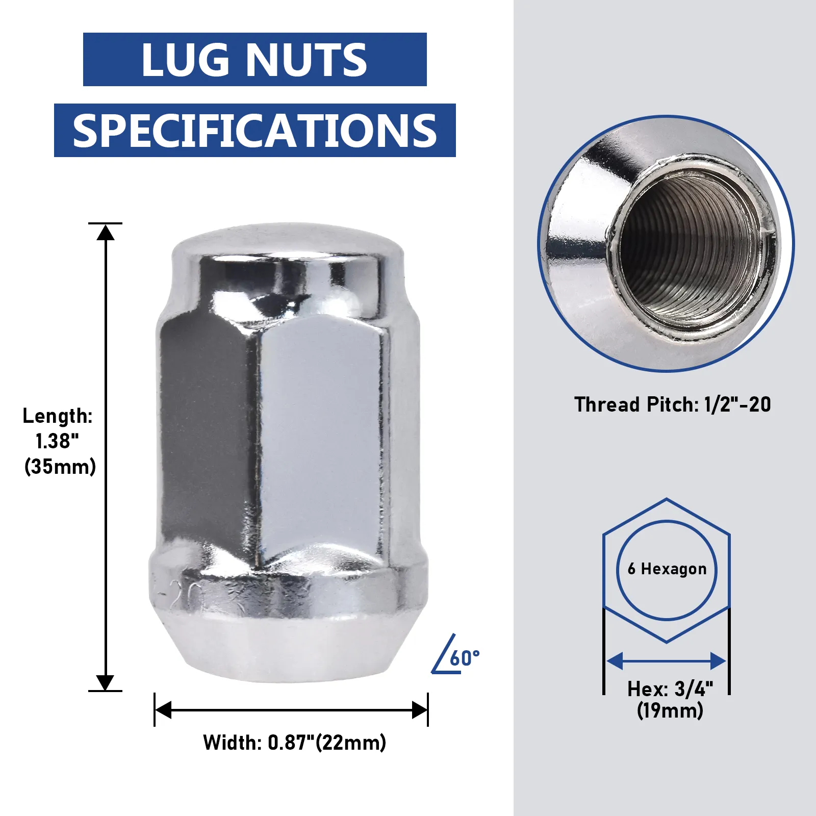 Wheel Lug Nuts Size