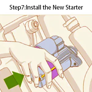 Step7: Install the new starter. Step7: Install the new starter.