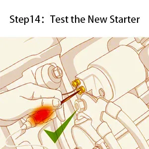Test the new starter. Test the new starter.