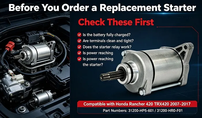 Before You Order a Replacement Starter