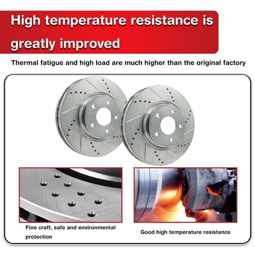 Front Rear Drilled Slotted Brake Rotors and Ceramic Brake Pads For Dodge Durango Ram 1500