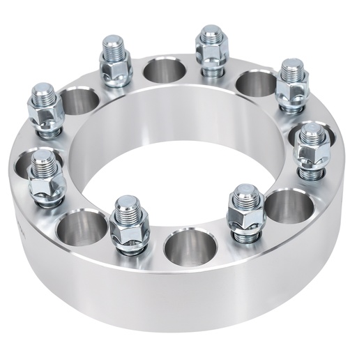 8x6.5 Wheel Spacers 2 inch 126.15mm Hub Bore 9/16 Studs For Ford F250 F350 Chevy Dodge Ram 2500 2pcs