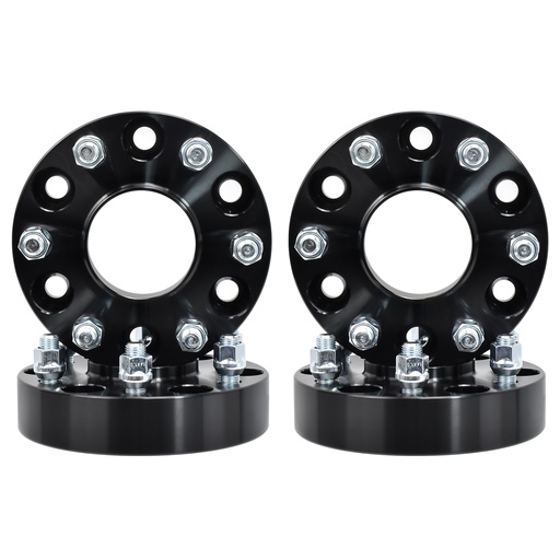 6x5.5 Wheel Spacers 6x139.7 1.5 inch Hubcentric 78.1mm Hub Bore M14x1.5 Studs For Chevy Silverado GMC Sierra Black 4pcs