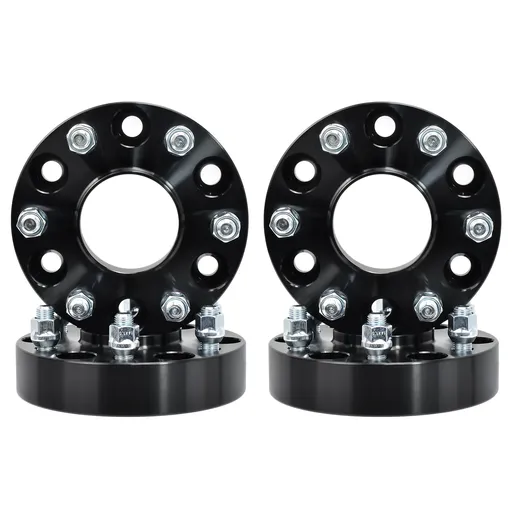 6x5.5 Wheel Spacers 6x139.7 1.5 inch Hubcentric 78.1mm Hub Bore M14x1.5 Studs For Chevy Silverado GMC Sierra Black 4pcs