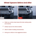 5x114.3 Wheel Spacers 5x4.5 Hubcentric 2 inch 71.5mm Hub Bore 1/2"x20 Studs For Jeep Wrangler Liberty YJ TJ KJ XJ Black 4pcs