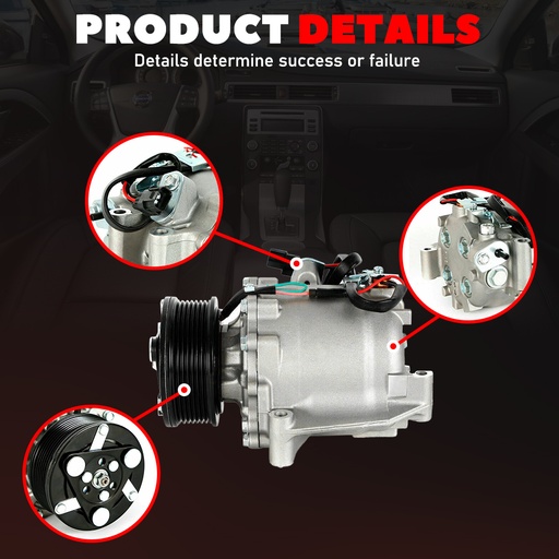AC Compressor For 2006-2011 Honda Civic 1.8L DX EX LX Coupe/Sedan 2-Door 4-Door Replace CO 4918AC