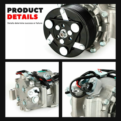 AC Compressor For 2006-2011 Honda Civic 1.8L DX EX LX Coupe/Sedan 2-Door 4-Door Replace CO 4918AC