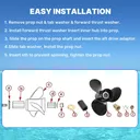 13.25 x 17 Aluminum Outboard Propeller Fit Mercury Mariner 60 75 90 100 115 125HP 3 Blade Replace 48-77344A45