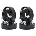 5x127 Wheel Spacers 5x5 Hubcentric 1.5 inch 71.5mm Hub Bore 1/2"x20 Studs For Jeep Commander Wrangler Grand Cherokee Black 4pcs