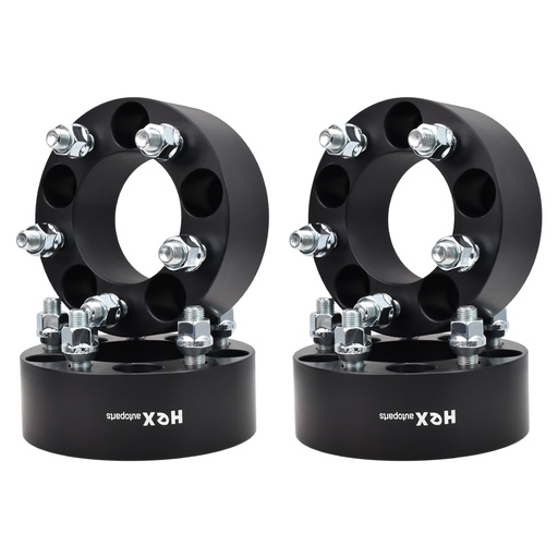 5x4.5 Wheel Spacers 2 inch 82.50mm Hub Bore 1/2"x20 Studs For Ford Mustang Edge Ranger Explorer Black 4pcs