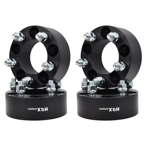 5x4.5 Wheel Spacers 2 inch 82.50mm Hub Bore 1/2"x20 Studs For Ford Mustang Edge Ranger Explorer Black 4pcs
