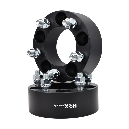 5x4.5 Wheel Spacers 2 inch 82.50mm Hub Bore 1/2"x20 Studs For Ford Mustang Edge Ranger Explorer Black 4pcs