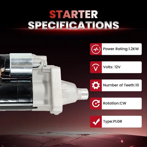 Starter For Chrysler Pacifica 2006 2007 2008 Jeep Wrangler 2009 2010 2011 3.8L 17949