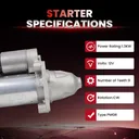 Starter For 2011-2016 Dodge Challenger Charger Durango Chrysler 300 3.6L 4801852AB