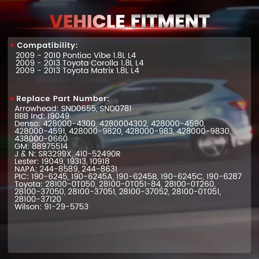 2009 2010 Pontiac Vibe Starter 1.8L 19049