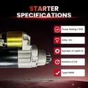 2007-2014 Nissan Altima Starter 3.5L 19063 23300-JA10A
