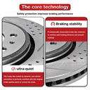 11.1 inch Front and 10.24 inch Rear Drilled Slotted Brake Rotors For Honda Accord 2003-2007 Included Ceramic Pads