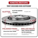 2004-2008 Ford F150 Front Rear Drilled Slotted Brake Rotors Included Ceramic Pads 4WD