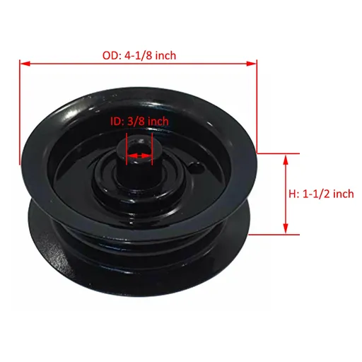 106-2175 132 9420 Flat Idler Pulley For Toro 50 54 inch Deck Quest E-Series S-Series Timecutter