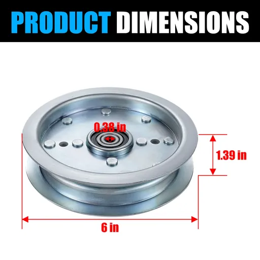 Flat Idler Pulley For Wright Commercial Mower Replace 71460009