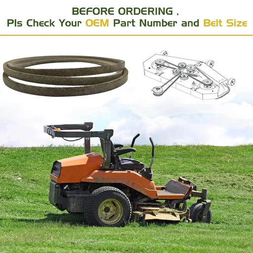 Kevlar Belts For John Deere D140 D150 D160 L120 L130 Replace GX21833 GX20571 1/2" x 141"OD