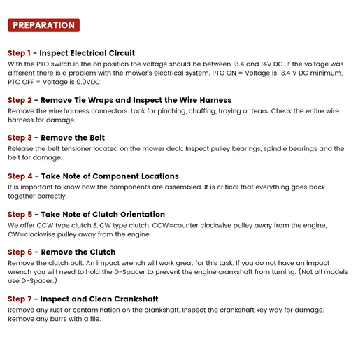 Maxmotosports Electric PTO Clutch Preparation and Checking2