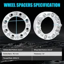 8x6.5 Wheel Spacers 2 inch 130mm Hub Bore 14mm x 1.5 Studs For Chevy Express 2500 3500 Silverado 1500 2500 3500 Suburban 2500 2pcs