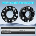 6x5.5 Wheel Spacers 6x139.7 1.5 inch Hubcentric 78.1mm Hub Bore M14x1.5 Studs For Chevy Silverado GMC Sierra Black 4pcs