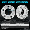 5x5 to 5x4.5 Wheel Adapters 1.5 inch 82.5mm Center Bore 1/2"-20 Thread Pitch For Jeep Wrangler JK WJ WK XK 07-18 4pcs