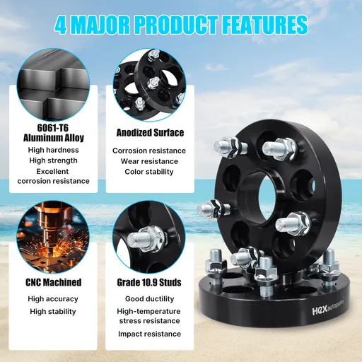 5x100 to 5x114.3 Wheel Adapters 25mm M12x1.25 Studs 56.1mm Center Bore For Subaru Impreza Forester 1998-2018 4pcs