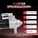 2006-2012 Toyota Yaris Starter 1.5L Manual Trans 17805