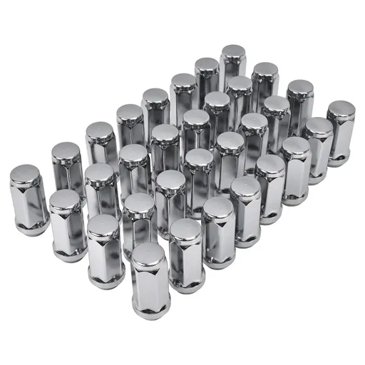 14x1.5 Chrome Lug Nuts For Chevy Silverado GMC Sierra 2500 HD 1999-2023 32pcs