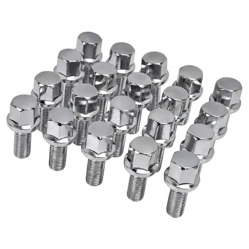 12x1.5 Chrome Lug Bolts 28mm Shank Ball Seat For Mercedes Benz SL320 500 20pcs