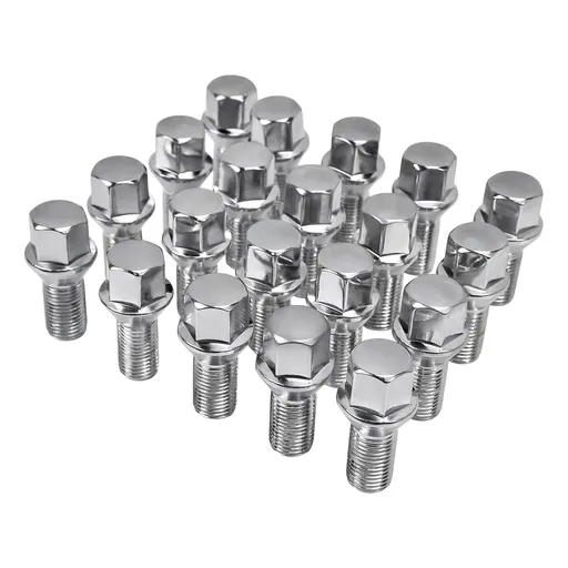 14x1.5 Lug Bolts Cone Seat 28mm Shank For Volkswagen Golf Jetta R32 Audi Q7 20pcs