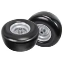 2pcs 13x6.5x6 Flat Free Tire And Wheel With 4"-7.5" Centered Hub 3/4" or 5/8" Bearings For Lawn Mower Garden Tractor