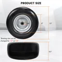 2pcs 13x6.5x6 Flat Free Tire And Wheel With 4"-7.5" Centered Hub 3/4" or 5/8" Bearings For Lawn Mower Garden Tractor