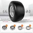 2pcs 13x6.5x6 Flat Free Tire And Wheel With 4"-7.5" Centered Hub 3/4" or 5/8" Bearings For Lawn Mower Garden Tractor