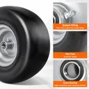 2pcs 13x6.5x6 Flat Free Tire And Wheel With 4"-7.5" Centered Hub 3/4" or 5/8" Bearings For Lawn Mower Garden Tractor