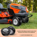 2pcs 13x6.5x6 Flat Free Tire And Wheel With 4"-7.5" Centered Hub 3/4" or 5/8" Bearings For Lawn Mower Garden Tractor