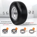 2pcs 13x5x6 Flat Free Tire And Wheel With 3.3"-5.8" Centered Hub 3/4" or 5/8" Bearing For Lawn Mower Garden Tractor