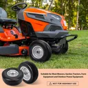 2pcs 11x4x5 Flat Free Tire And Wheel With 3.4"-5.98" Centered Hub 1/2" or 5/8" Bearing For Zero Turn Mowers