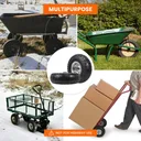 2pcs 4.1x3.5x4 Flat Free Tire And Wheel With 2.2" Hub 5/8" Bearing For Wheelbarrow Hand Truck Wagon
