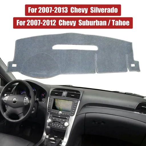 2007-2012 Chevy Tahoe Dash Mat Carpet Dashboard Cover Gray