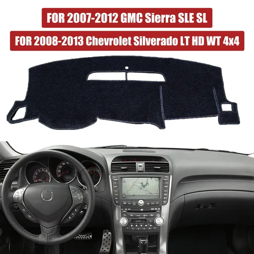 2008-2013 Chevy Silverado 1500 Dash Board Cover Mat Carpet Black