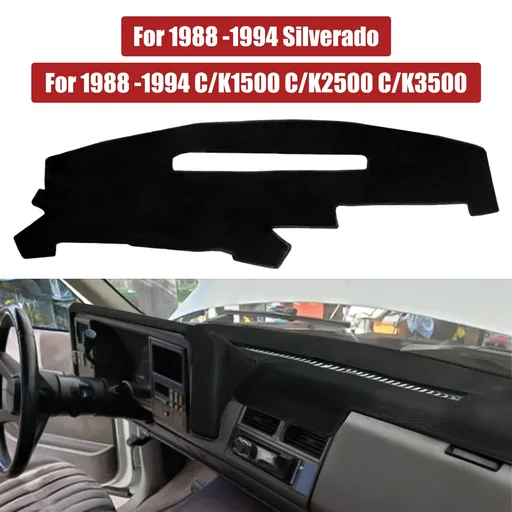 1988-1994 Chevy C1500 Dash Mat Carpet Dashboard Cover Black