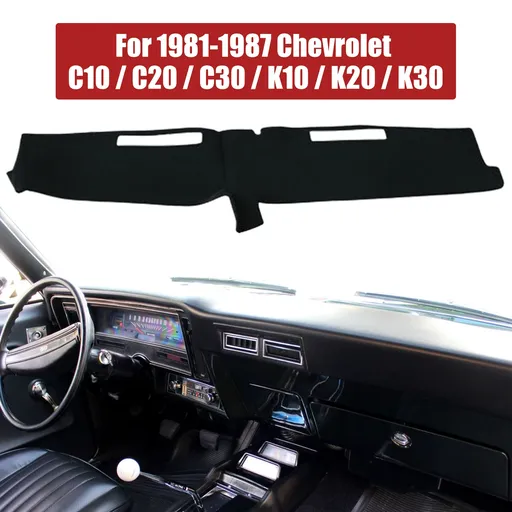 1981-1987 Chevy C10 Dash Mat Carpet Dashboard Cover Black