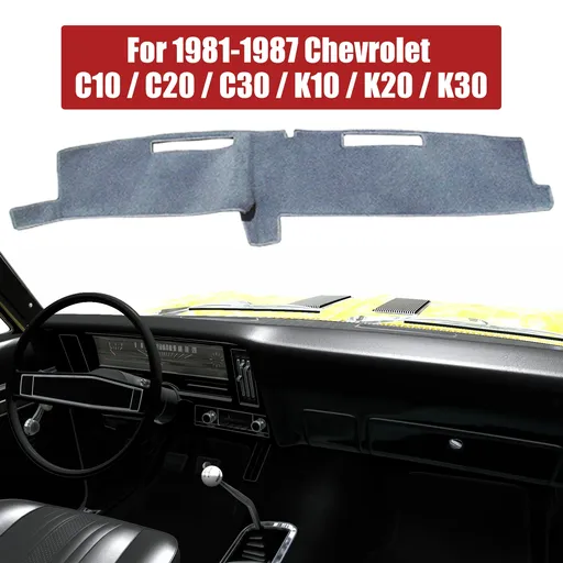 1981-1987 Chevy C10 Dash Mat Carpet Dashboard Cover Gray
