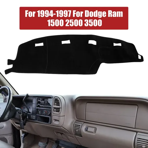 1994-1997 Dodge Ram 1500 2500 3500 Dash Mat Carpet Dashboard Cover Black