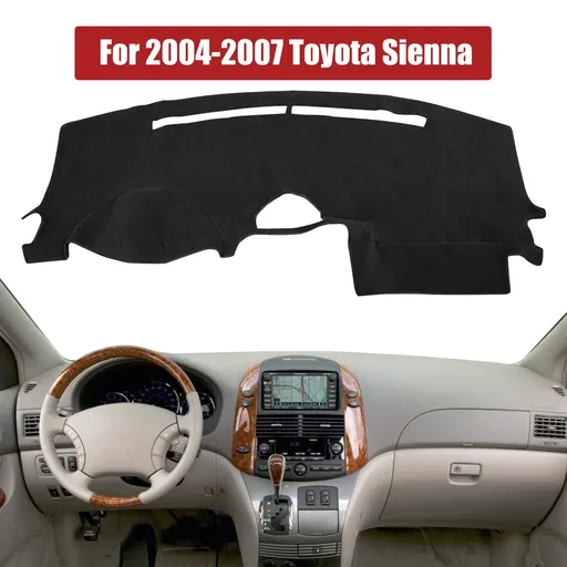 2004-2007 Toyota Sienna Dash Mat Carpet Dashboard Cover Black